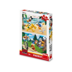 Dino miki sportista, puzzle set 2x77 delova ( 11016 )