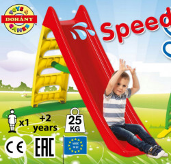 Dohany Super Speed - Tobogan za decu sa priključkom za vodu 170 cm - Crveni sa zelenim merdevinama - Img 3