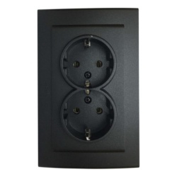 Dupla uticnica crna ( 190 )