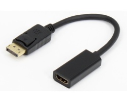 E-Green adapter DisplayPort 1.4(M) - HDMI 2.0(F) kabl 20cm crni