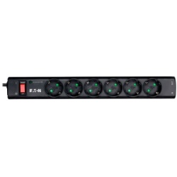Eaton Protection Strip 6 DIN, 10A, 2500W Input: Schuko, Outputs: (6) Schuko 1m ( PS6D )
