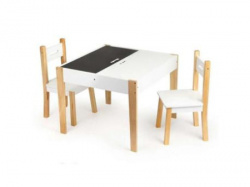 Eco toys sto za decu sa dve stolice beli ( OT143 ) - Img 3