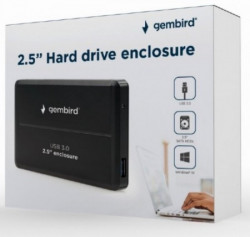 EE2-U3S-2 Gembird USB 3.0 Externo kuciste za 2.5 SATA hard diskove, aluminium, crni A - Img 2