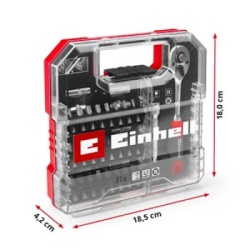 Einhell L-Case 37-del set alata I bitova, 1/4" 25mm bit, nas.ključ. I ručica ( 49109022 )-3