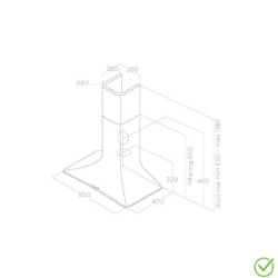 Elica aspirator sweet copper/f/85-2