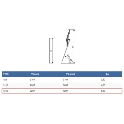 Elkop jednodelne aluminijumske merdevine 1x12 - 3,2m ( 1560 ) -3