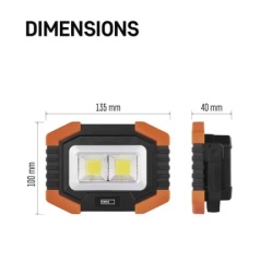 Emos p4112  Led cob baterijska ip43 lampa/reflektor 350lm, 3xaa ( 3387 )-3