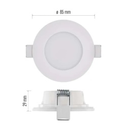 Emos zv1163 led panel Led panel lori ugradni okrugli beli 4,5w 345lm ip65 8,5x2,9cm cct ( 3639 )-10