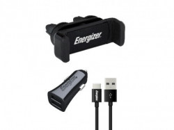 Energizer Max Universal Car Kit 2USB+USB-C Cable Black ( CKITB2CC23 )