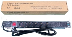 ExeLink Razvodni PDU panel za rack 19 in, sa 5 uticnih mesta, kabl 2m (aluminijum)