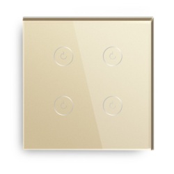 Exelink wi-fi pametni prekidač 4g tuya zlatni (WiFi touch switch) ( ss021 )