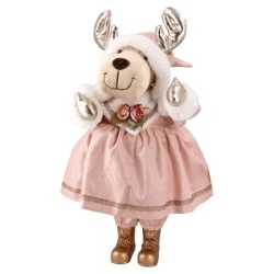 Festa bub bun novogodišnja dekoracija irvas roze-bež 55cm ( 750039 )