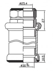 Force šolja volana sa navojem 1 1/8'' fe, black ( 15066/M21-2 ) - Img 3