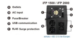 FSP UPS line interactive iFP 1500VA/900W šuko x2+IEC x2 12V/9Ahx2 LCD ( 5670 )-4