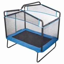 Fun Flip dečija trambolina sa zaštitnom mrežom 122x183 cm plava ( FF-BLU-55 )