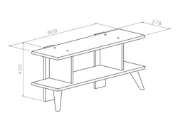 Futrix Tv komoda belo sa belim nogama ( 38791 ) -3