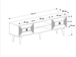 Futrix Tv komoda Box antracit - zlatno ( 38476 ) -2