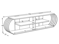 Futrix Tv komoda orah - hrom ( 34893 ) -2