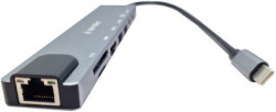 Gembird A-CM-COMBO8-05 USB HUB Type-C 8-in-1 multi-port adapter USB-C+USB-A+HDMI+PD+card+RJ45 - Img 2