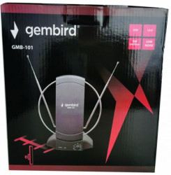 Gembird antena sobna sa pojacalom, UHF/VHF, dobit 25dB, 220v + 12V crna (721) GMB-101 ** - Img 1