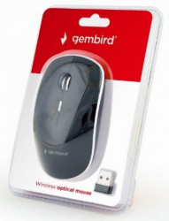 Gembird bežični mis 2,4GHz opticki USB 800-1600Dpi black 115mm, visina-30mm MUSW-4B-01 - Img 2