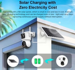 Gembird CAM-IP4MP-TQ9-AOV-4G GMB kamera 4MP(2mp+2mp) H.265 Solar Camera, ICSEE App, 3.6mm, IP66