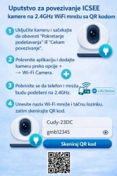 Gembird CAM-IP9MP-EP12 360° Visual Angl GMB kamera 9MP(3mp+3mp+3mp) H.265 WiFi Camera, ICSEE App, 3.6mm,IP66