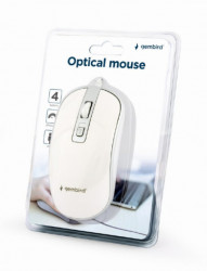 Gembird MUS-4B-06-WS optical mouse, USB, white/silver - Img 2
