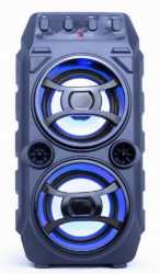 Gembird portable bluetooth karaoke speaker 2x5W, FM, USB, SD, 3,5mm, MIC 6,35mm, LED,black SPK-BT-13 - Img 4