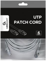 Gembird PP6U-5M mrezni kabl, CAT6 UTP Patch cord 5m grey - Img 1