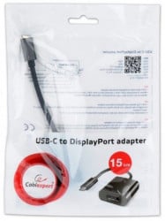 Gembird USB-C to display-port adapter, black A-CM-DPF-01 - Img 2