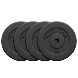 Gorilla Sports Set tegova obloženih plastikom 30 kg (4 x 7,5 kg) ( 100144-00006-0112 )