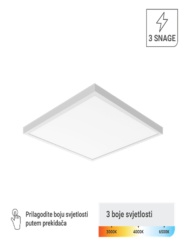 Green tech LED panel nadgradni 48w 3cct 600x600x38mm ( PLX-SF-6060-48W )