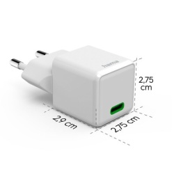 Hama brzi mini kucni punjac USB-C, PD, 20W beli-5