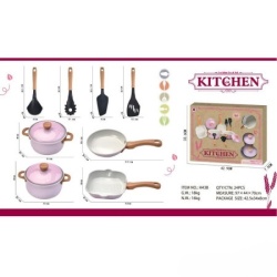 Hk mini kuhinjski set sa posuđem i priborom ( A097743 )