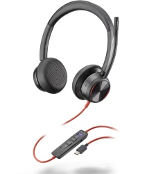 HP Poly Blackwire 8225 Stereo Microsoft Teams Certified USB-C Headset, Black ( 8X225AA )