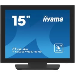 Iiyama 15" pcap bezel free front, 10p touch, speakers ( T1532MSC-B1S ) -1