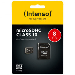 Intenso micro SD kartica 8GB class 10 (SDHC & SDXC) sa adapterom - SDHCmicro+ad-8GB/Class10 - Img 1