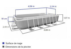 Intex 28318 bazen sa metalnom konstrukcijom 488x244x107cm - Img 4