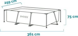 Intex Pravougaoni bazen sa metalnom konstrukcijom 300x200x75 cm ( 28272 ) - Img 8