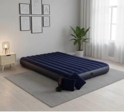 Intex queen dura-beam classic downy airbed w/ hand pump 152x203x25cm ( 64765 )
