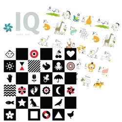 IQ sklopiva podloga sa dva lica Kontrasti + Nova ABCeda 150x150x1 cm ( 21373 )