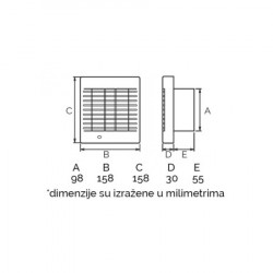 Izduvni ventilator 100mm ( POLO4 ) - Img 2