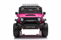 Jeep BROTHERS Auto na akumulator sa dva pogona i kožnim sedištem - Pink - Img 3