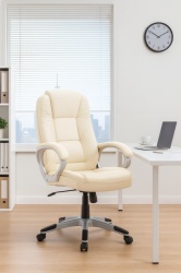 Kancelarijska fotelja 6158 od eko kože - Bež ( 755-929 )