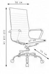 Kancelarijska stolica BOB-R HB L od prave kože - Crna - Img 8