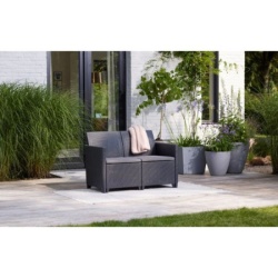Keter Baštenska garnitura claire 2 seater sa box stolom, grafit ( CU 253084 )-2