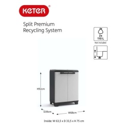 Keter  Orman za sortiranje otpada split basic ( CU 241065 )-4