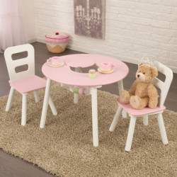 KidKraft komplet okrugli sto i dve stolice roze ( 26165 ) - Img 5