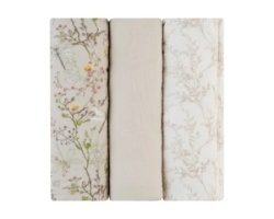 Kikka Boo Pelene od muslina set 3 pcs 75x75 Secret Garden Beige ( KKB12107 )